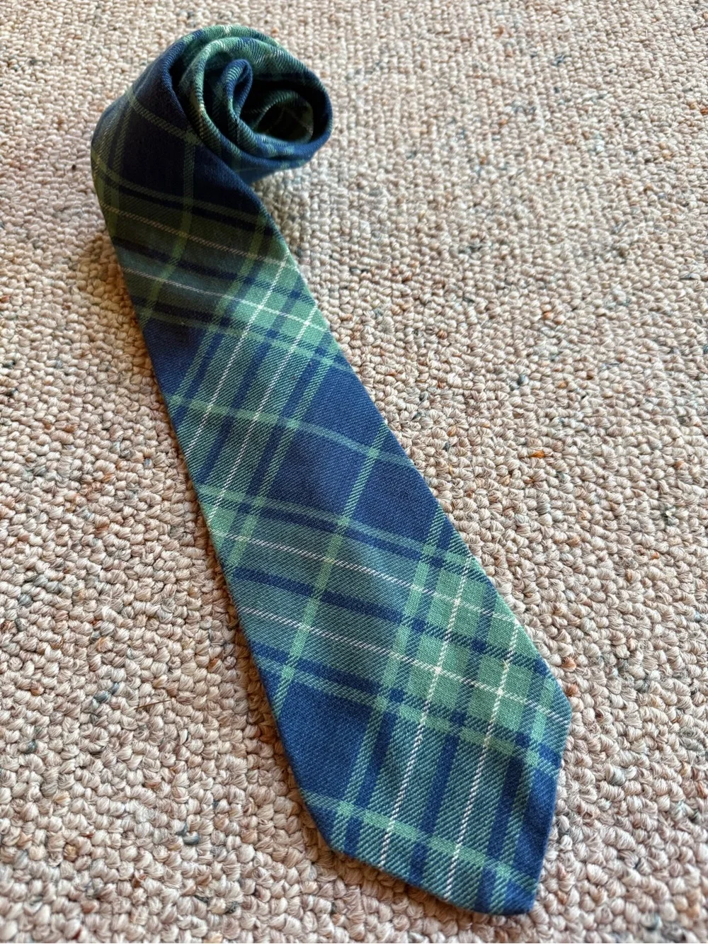 Gap Vintage Madras Ties Like New in Denim Blue & Spruce Check